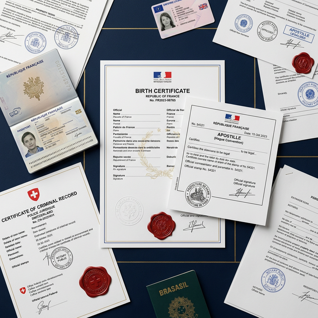 Documentos oficiales con apostilla internacional